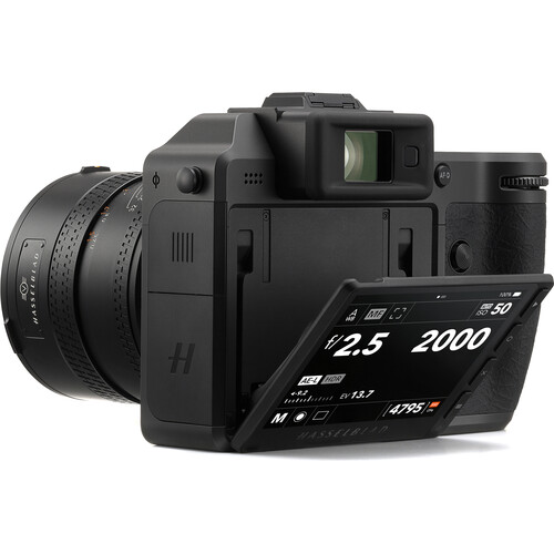 Hasselblad X2D II 100C - Seitliche Rücken Ansicht auf Display