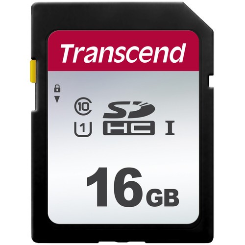Transcend SDHC 16GB 300S Speicherkarte Transcend-16GB-SDXCSDHC-300S-Speicherkarte-Frontansicht