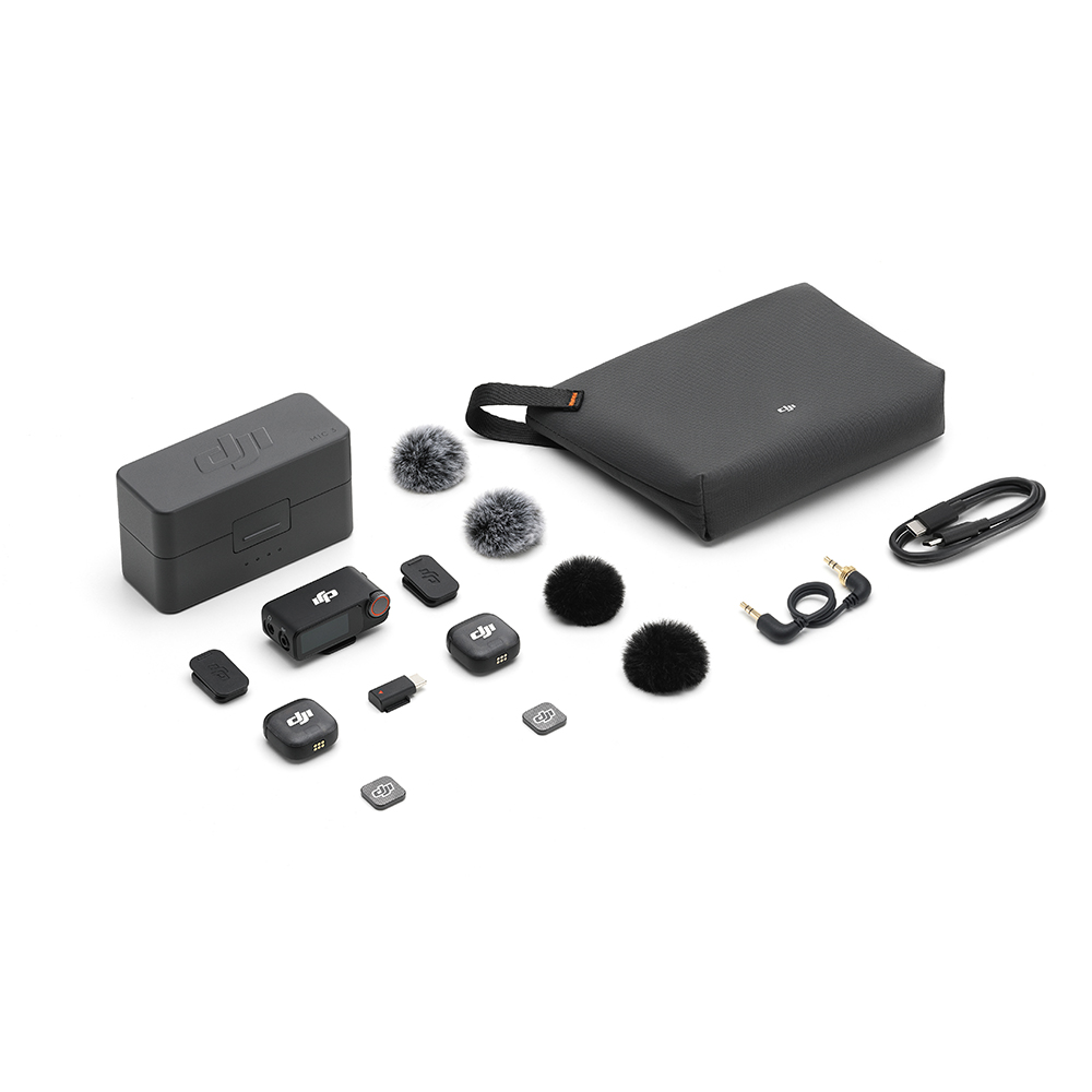 DJI Mic 3 2 sender 1 empfner 1 ladeschale lieferumfang
