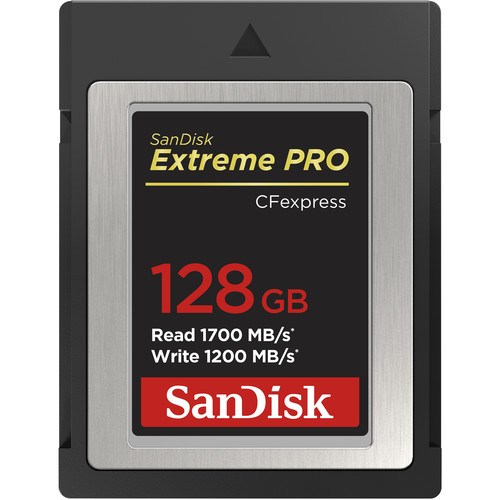 SanDisk Extreme Pro CFexpress 128GB Speicherkarte sandisk-extrem-pro-o-cfexpress-128gb-speicherkarte-frontansicht