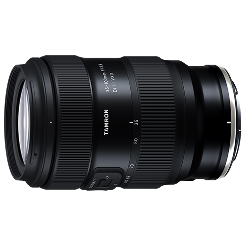 Frontansicht des kompakten Tamron 35-100mm f/2.8 Di III VXD Objektivs für Nikon Z.