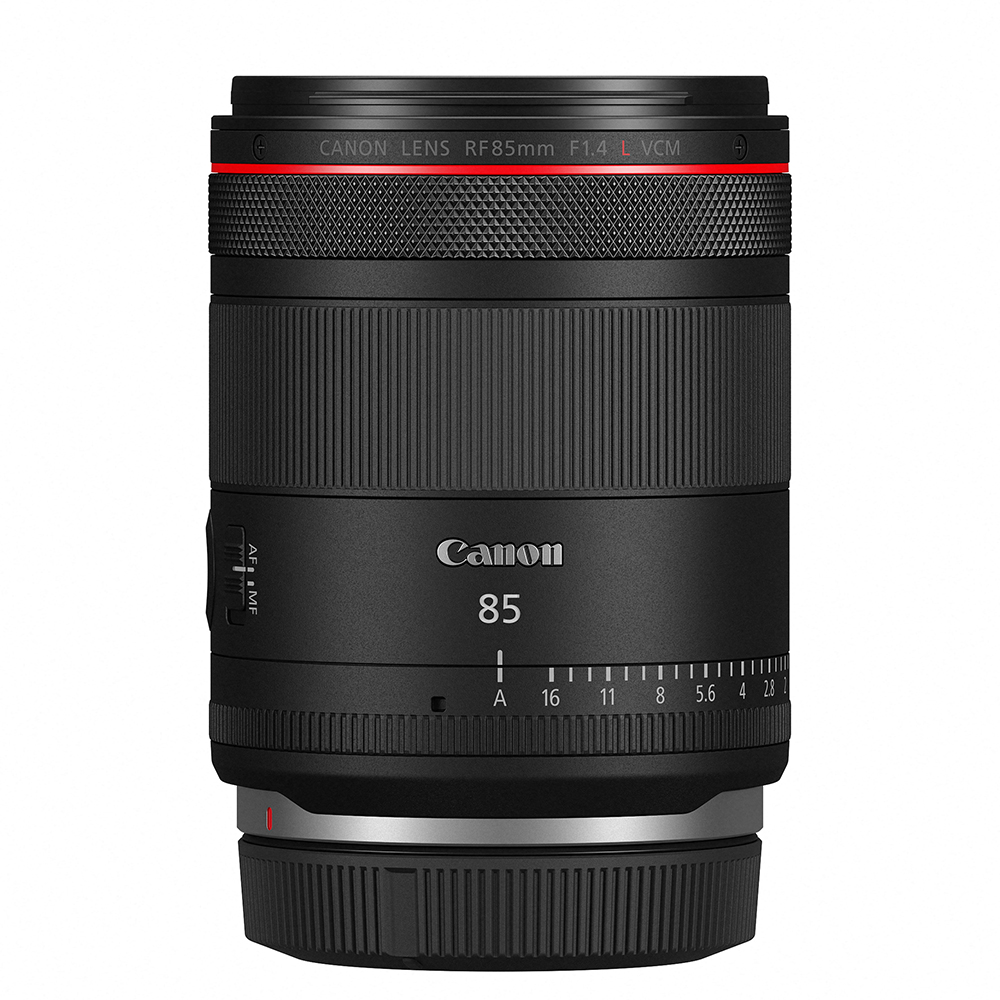 Canon-rf-85-f1.4-vcm Ansicht vorne mit Objektivdeckel