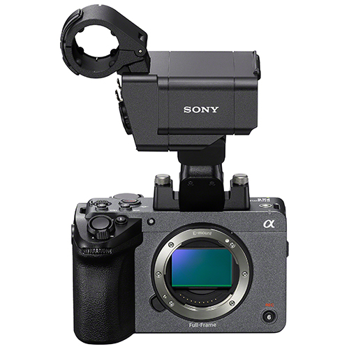 Sony Cinema Line FX5 Vollformatkamera mit montiertem XLR-Handgriff