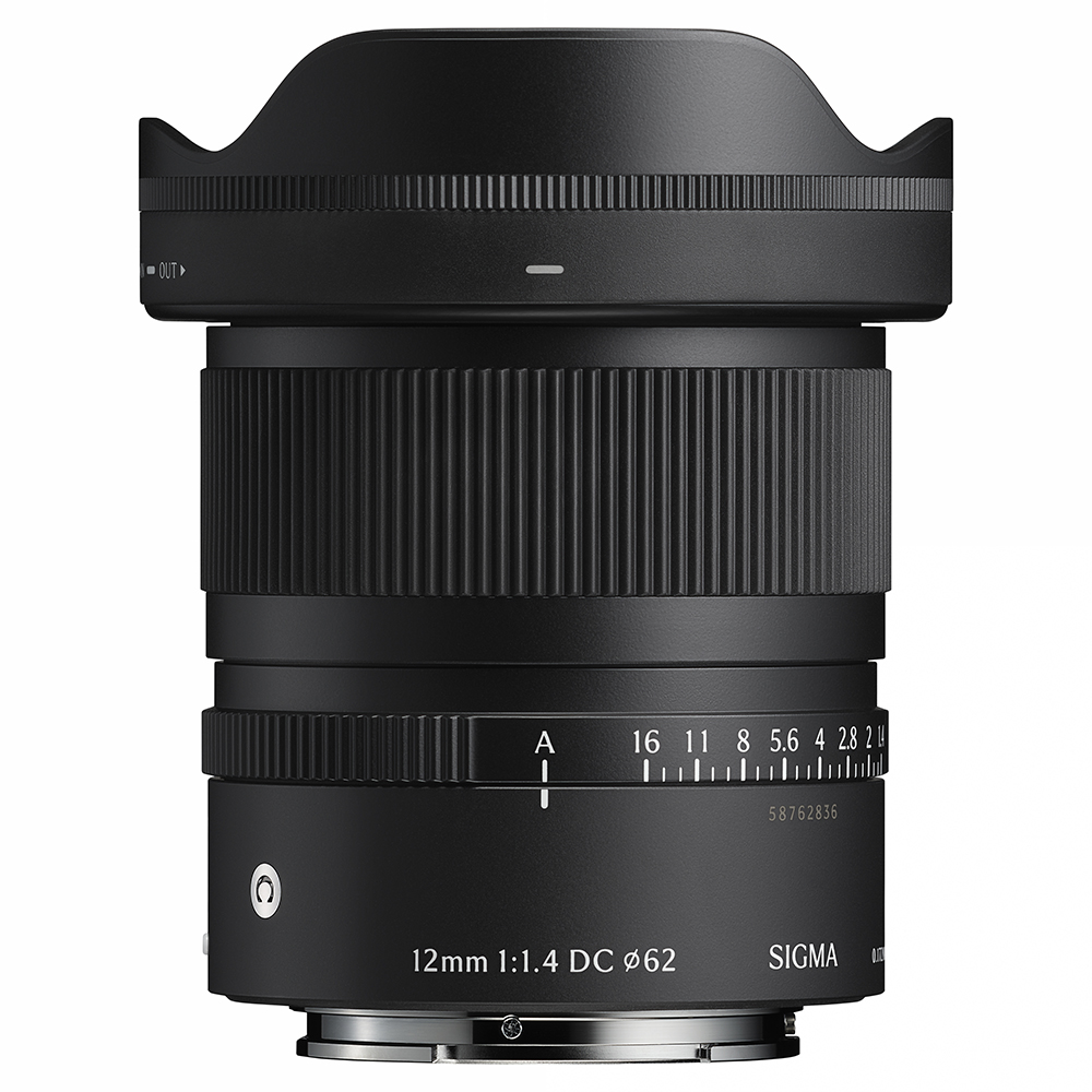 E-M-sigma-12mm-f1.4 Sony-e ansicht vorne