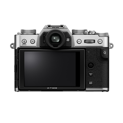 Fujifilm X-T30 III Gehäuse Silber  - Hintere Ansicht auf Display