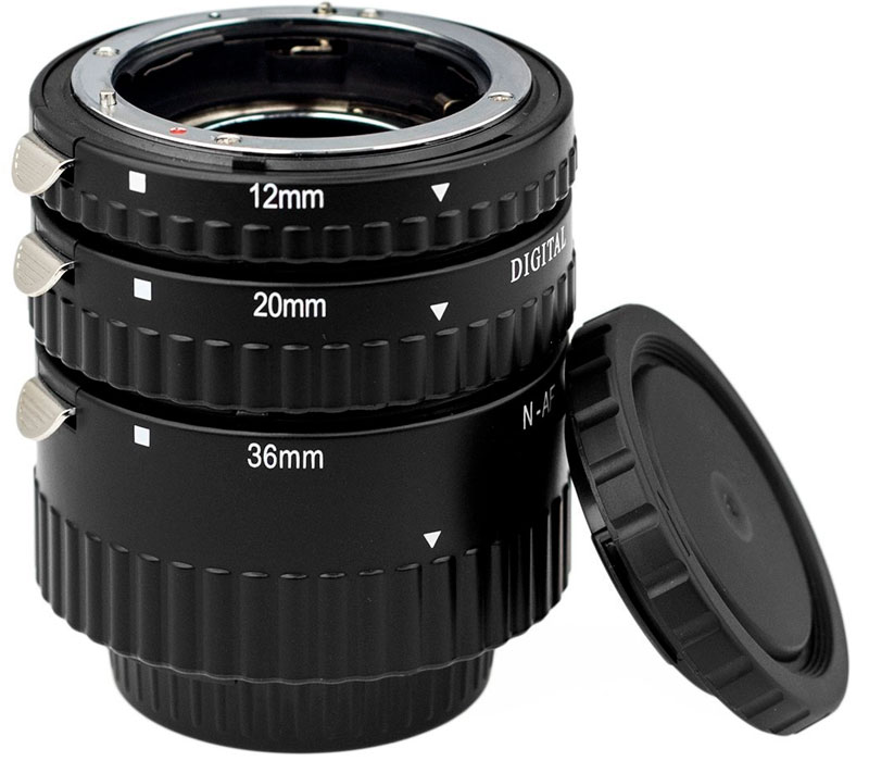 Kenko Zwischenring Set DG AF 12/20/36mm für Nikon kenko-zwischenring-set-dg-af-12-20-36mm-fuer-nikon-frontansicht