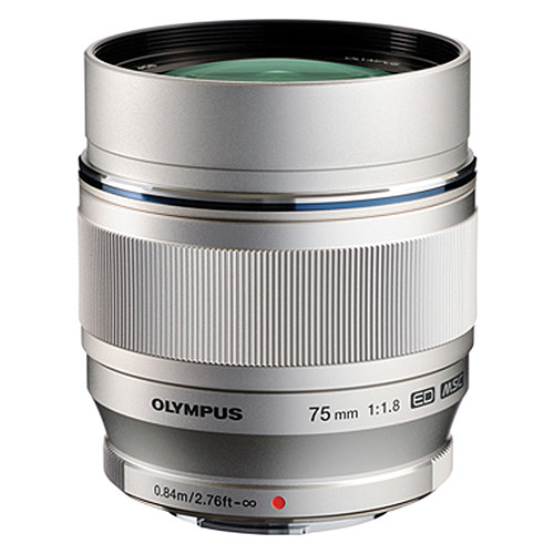 Olympus M.Zuiko Digital ED 75mm f/1.8 Objektiv silber Olympus-M-Zuiko-Digital-ED-75mm-F1-8_silber_1