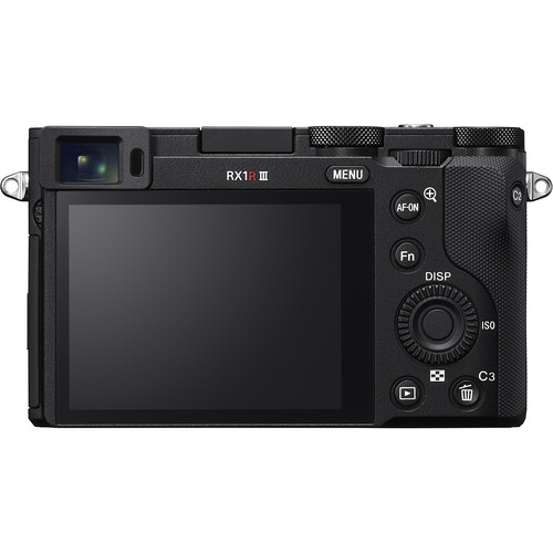 Rückseite der Sony RX1R III mit hochauflösendem 3,0 Zoll Touchscreen-Display und Navigationstasten