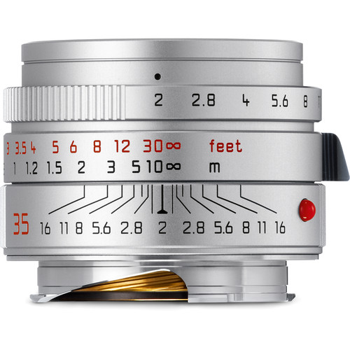 Leica Summicron-M 35mm f/2 ASPH. Objektiv silber 11674 leica-summicron-m-35mm-f2-asph-objektiv-silber-11674-frontansicht