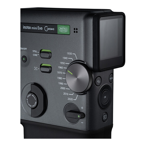 Nahaufnahme der präzisen Einstellräder für die 100 verschiedenen Film- und Objektiveffekte.