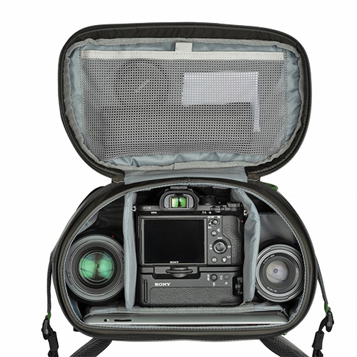 think-tank-rotation-34-l-kamerarucksack Ansicht oben Geöffnet mit Inhalt