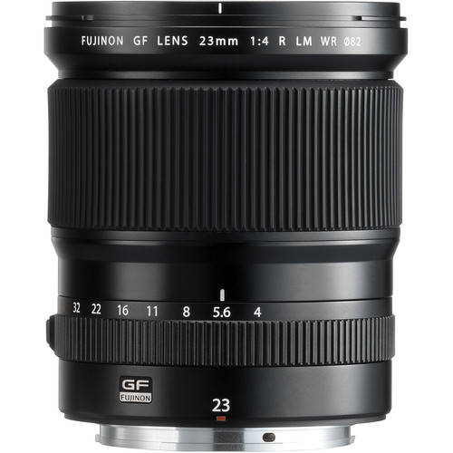 Fujifilm GF 23mm f/4 R LM WR Objektiv fujifilm-gf-23mm-f4-lm-wr-objektiv-frontansicht
