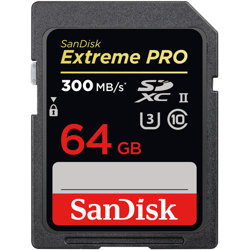 SanDisk SDXC 64GB Extreme Pro UHS-II Speicherkarte sandisk-sdxc-64gb-extreme-pro-uhs-ii-speicherkarte-frontansicht