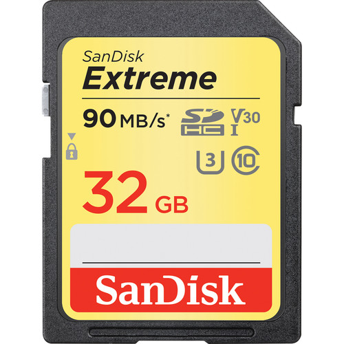 SanDisk SDHC 32GB Extreme UHS-I Speicherkarte sandisk-sdhc-32gb-extreme-uhs-i-speicherkarte-frontansicht