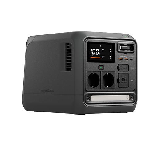 DJI Power 1000 Mini Rückansicht mit Belüftungssystem und Tragegriff.