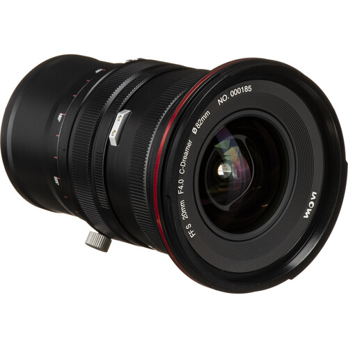  Laowa 20mm f4 Zero-D Shift für Nikon Z Objektiv liegend Fokus auf Linse