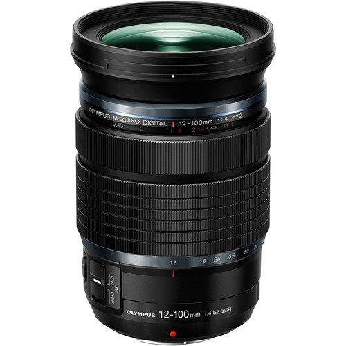 Olympus M.Zuiko Digital ED 12-100mm f/4 IS PRO Objektiv olympus-mzuiko-12-100mm-f4-is-pro-mft-schwarz-frontansicht