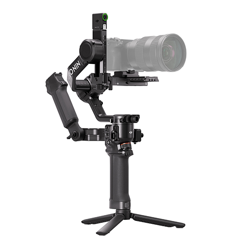 DJI RS5 Pro Gimbal Seitenansicht mit LiDAR-Entfernungsmesser und Kamera