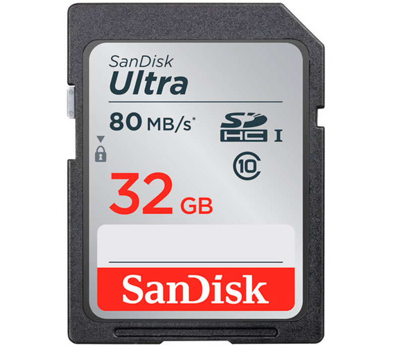 SanDisk SDHC 32GB Ultra UHS-I Speicherkarte sandisk-sdhc-32gb-ultra-uhs-i-speicherkarte-frontansicht