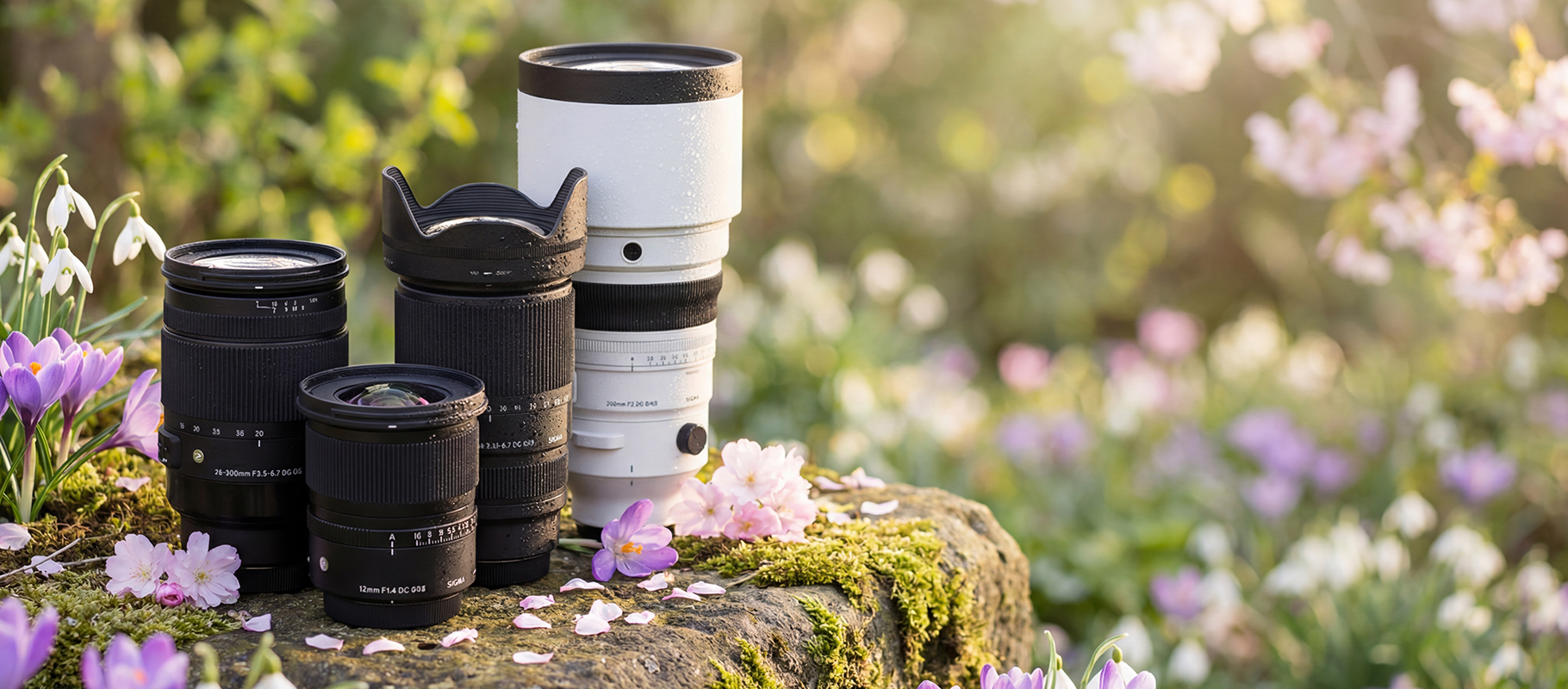 Frühlings-Banner zur Sigma Cashback Aktion: Bis zu 300 € Geld zurück auf 4 ausgewählte Premium-Objektive bei Kücher.