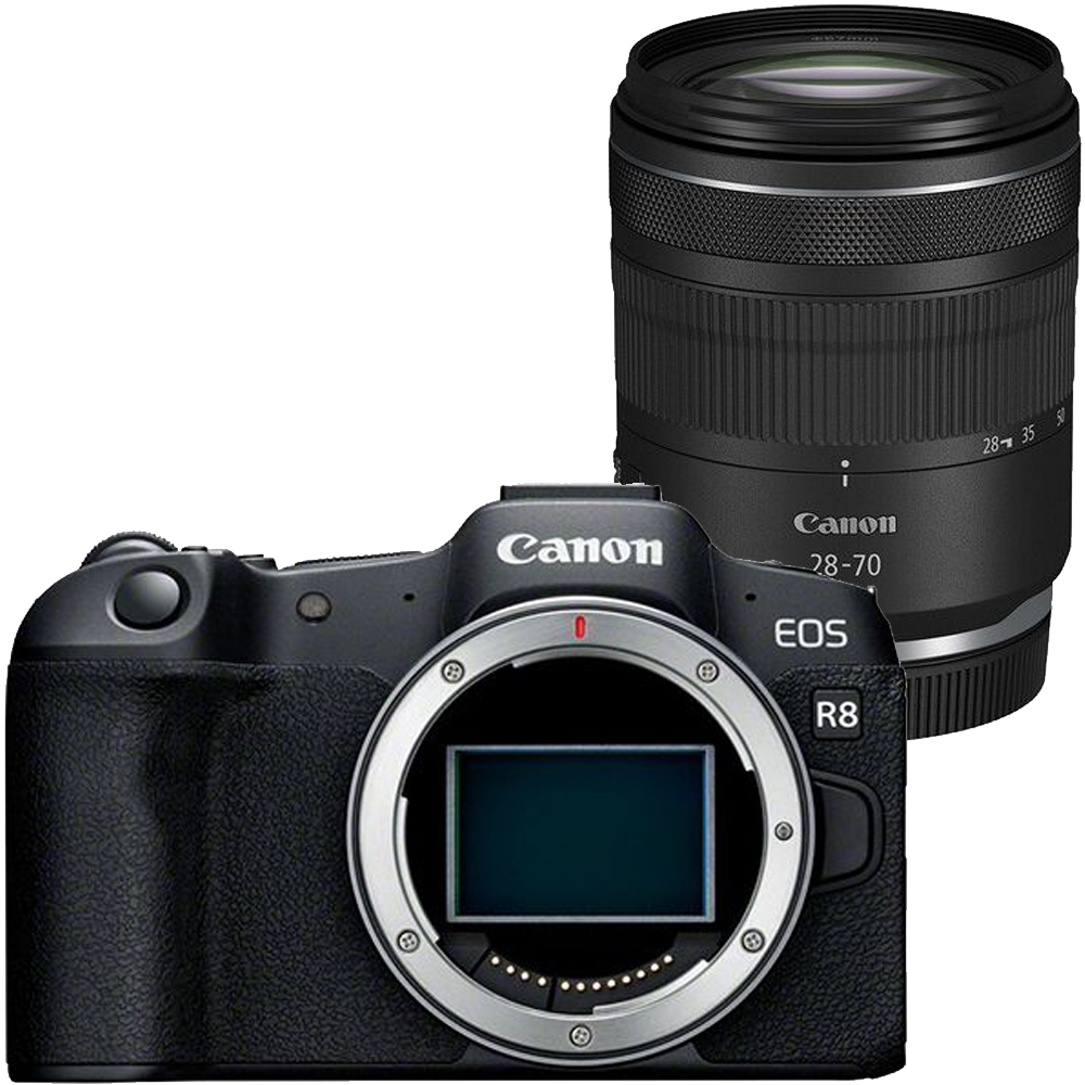 Canon EOS R8 Softbundle mit Canon RF 28-70mm f/2.8 Objektiv Canon EOS R8 Softbundle mit Canon RF 28-70mm f/2.8 Objektiv