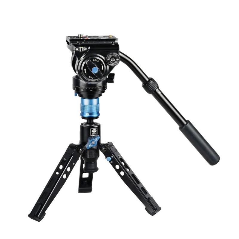 Sirui P-424FL Carbon Einbeinstativ mit VH-10 Fluidkopf - Stativ ganz klein