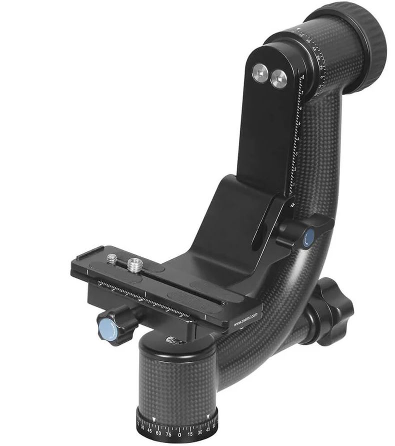 Sirui PH-20 Gimbalkopf Carbon - Seitlich erhöhte Ansicht