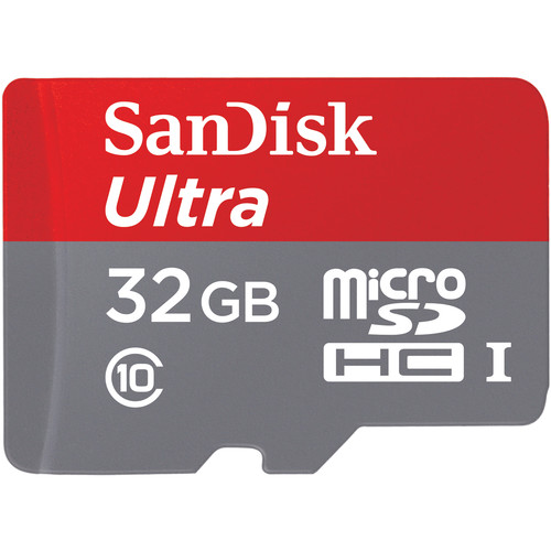 SanDisk microSDHC 32GB Ultra UHS-I Speicherkarte sandisk-microsdhc-32gb-ultra-uhs-i-speicherkarte-frontansicht