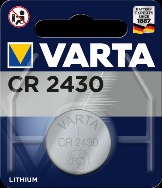 Varta CR-2430 3V Lithium Knopfzelle Varta-CR-2430-3V-Lithium-Knopfzelle