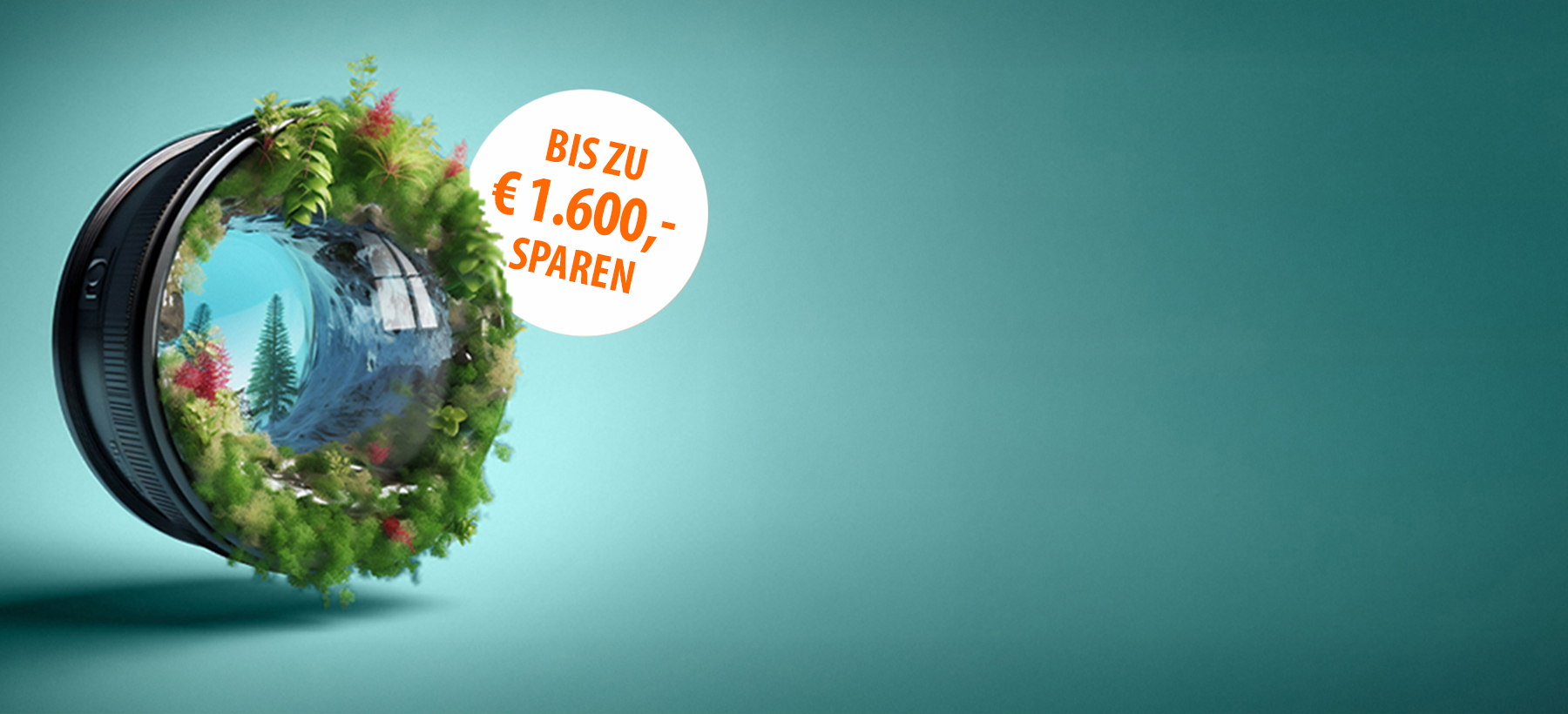 Aktionsbanner Fotomesse 2026 Foto Kuecher: Bis zu 1.600 Euro Messerabatt auf Kameras sparen.