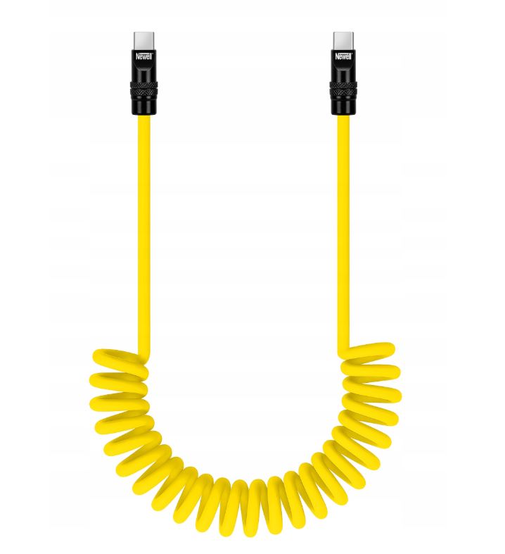 Newell USB-C Spiralkabel 1,5M 100W Silicone Gelb 