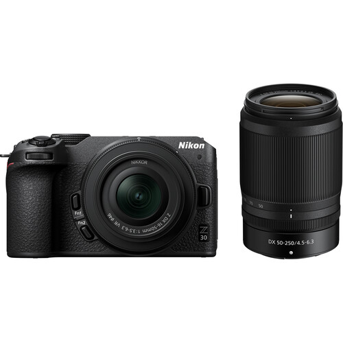 Nikon Z30 mit Z 16-50mm f/3.5-6.3 DX VR + 50-250mm f/4,5.6,3 DX VR Objektiv Kit Nikon-Z-30-Z-16-50mm-f3-5-6-3-DX-VR-50-250mm-f4-5-6-3-DX-VR-Objektiv-Kit