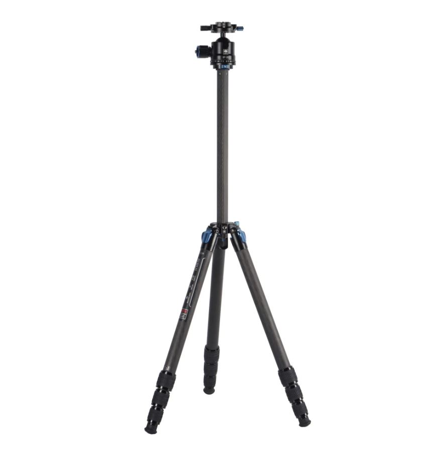 SIRUI ST-224 + ST-20 Reisestativ Kit – Carbon Stativ mit Kugelkopf - Frontale Anischt