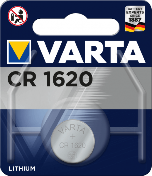 Varta CR-1620 3V Lithium Knopfzelle Varta-CR-1620-3V-Lithium-Knopfzelle