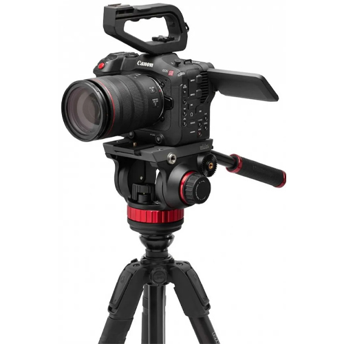 Manfrotto 055XPRO Alu Kit Videostativ mit 502 Fluid-Kopf