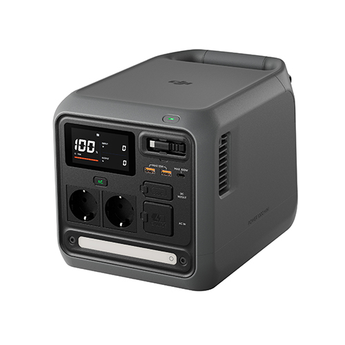 DJI Power 1000 Mini Detailansicht der USB-C (140W) und USB-A Ausgänge.