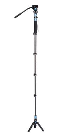 Sirui P-325FS Carbon Einbeinstativ mit VA-5 Fluidkopf - Ausgefahrenes Stativ