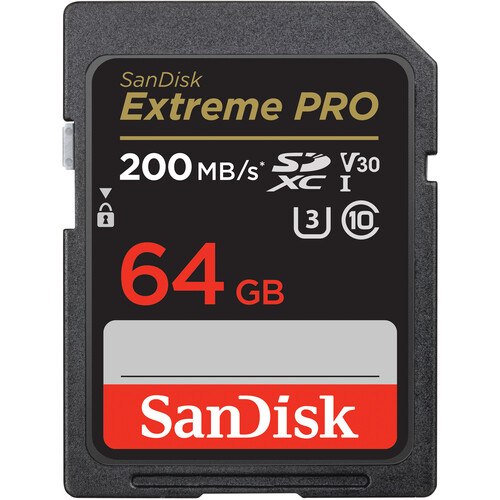 SanDisk SDXC 64GB Extreme Pro V30 200MB UHS-I SanDisk-SDXC-64GB-Extreme-Pro-V30-200MB-UHS-I