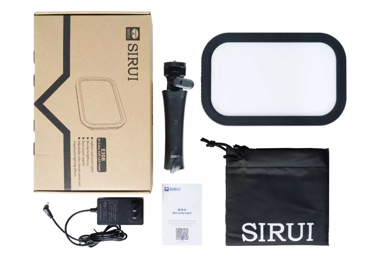 SIRUI E30B Bi-Color Soft LED Panel - Lieferumfang