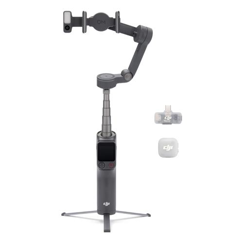 Kompakt verstautes DJI Osmo Mobile 8P Creator Set für Reisen