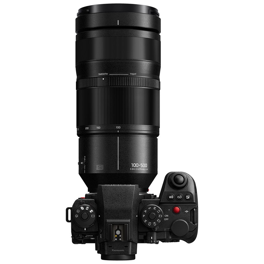 Panasonic 100-500mm Ansicht oben