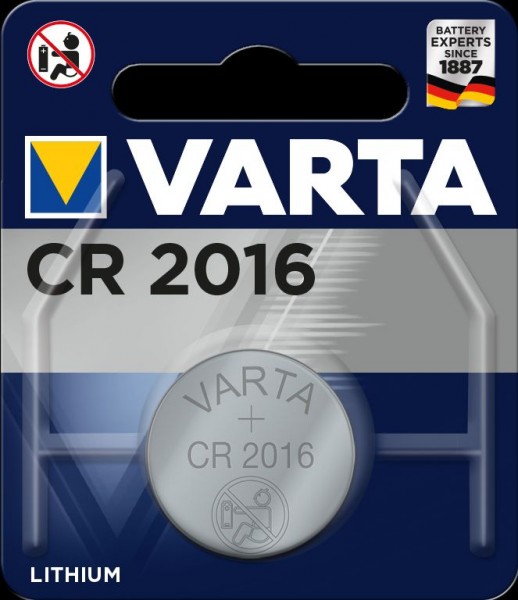 Varta CR-2016 Lithium Knopfzelle Varta-CR-2016-Lithium-Knopfzelle