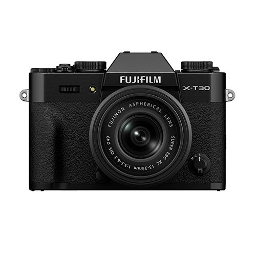 Fujifilm X-T30 III mit XC 13-33mm f/3.5-6.3 OIS Kit Schwarz Fujifilm XT-30 III mit XC 13-33mm Obejktiv Schwarz  Kit - Frontale Ansicht