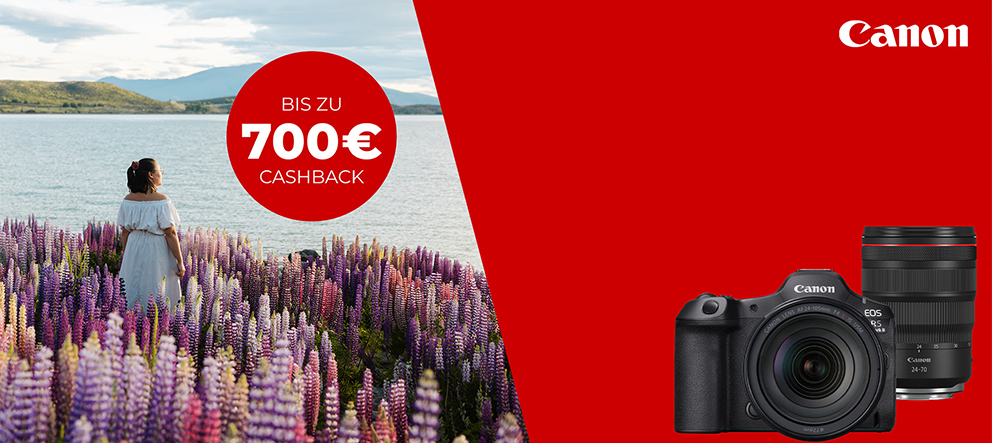 Canon Summer Cashback Aktion 2026: Bis zu 700 Euro Geld-zurück-Prämie sichern.