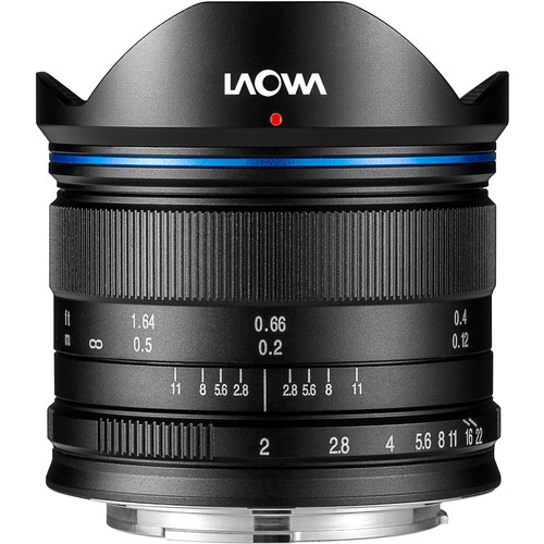 Laowa 7.5mm f2.0 MFT Objektiv für Micro Four Thirds Frontale Ansicht