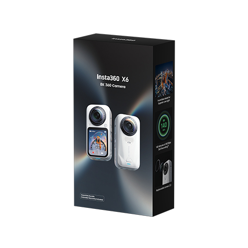 Insta360 X6 Essential Bundle Polarweiß Produktverpackung Vorderseite