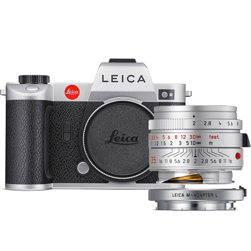 Leica SL2 Silbern mit Summicron-M 35mm f/2.0 ASPH. und Leica 18765 M-Adapter L Silber Leica-SL2-Silbern-mit-Summicron-M-35mm-f2-0-ASPH-und-Leica-18765-M-Adapter-L-Silber_1