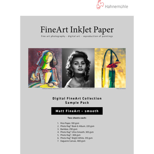 Hahnemühle FineArt Inkjet A4 Papier Matt smooth (Sample Pack)