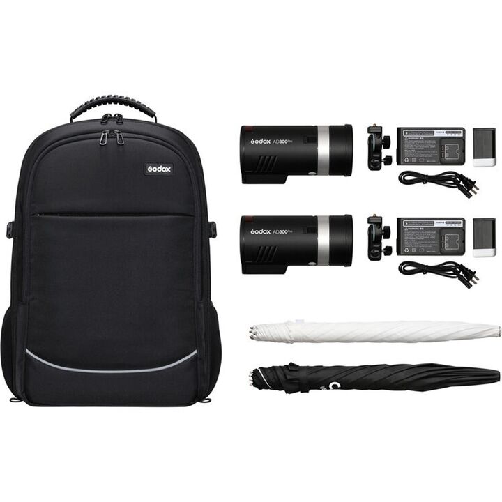 Godox AD 300Pro Kit - Dual Flash Backpack Kit - Lieferumfang