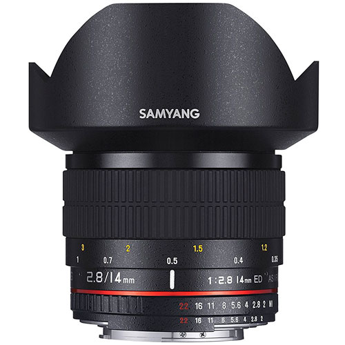 Samyang AF 14mm f/2.8 Objektiv für Canon samyang-af-14mm-f2-8-objektiv-fuer-canon-frontansicht
